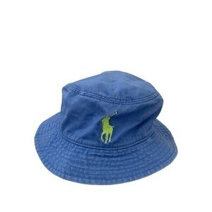 Polo Ralph Lauren Boys Blue Cotton Bucket Hat Size 4-7‎